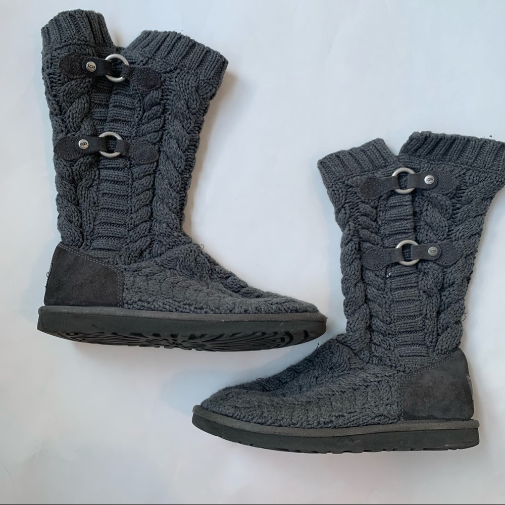 UGG Gray Knit Boots